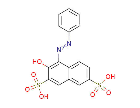 Molecular Structure of 3626-43-5 (2,7-Naphthalenedisulfonic acid, 3-hydroxy-4-(phenylazo)-)