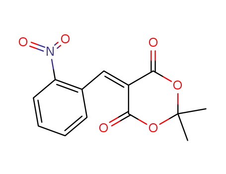 Molecular Structure of 15887-39-5 (2,2-DIMETHYL-5-((2-NITROPHENYL)METHYLENE)-1,3-DIOXANE-4,6-DIONE)