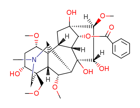 (1a,3a,6a,10a,13a,14a,15a,16b,17ξ)-3,8,13,15-Tetrahydroxy-1,6,16-trimethoxy-4-(methoxymethyl)-20-methylaconitan-14-yl benzoate