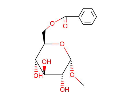 Molecular Structure of 4338-28-7 ((6-O-benzoyl)-methyl-α-D-glucopyranoside)