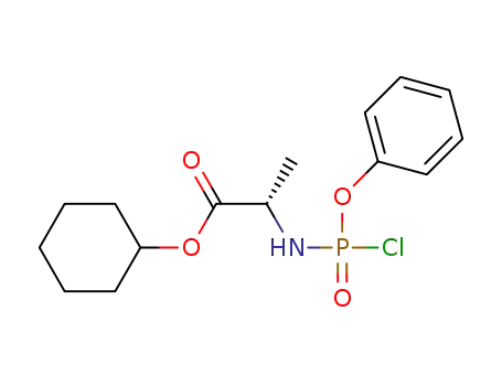 Molecular Structure of 220592-67-6 (O-phenyl-N-(S)-1-(cyclohexoxycarbonyl)ethylphosphoramidic chloride)