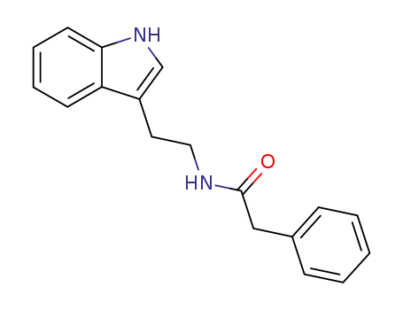 Molecular Structure of 19462-24-9 (Benzeneacetamide, N-(2-(3-indolyl)ethyl)-)