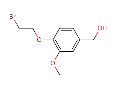 Molecular Structure of 98688-19-8 (Benzenemethanol, 4-(2-bromoethoxy)-3-methoxy-)