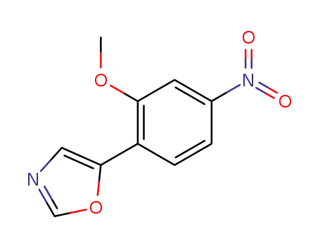 Molecular Structure of 198821-78-2 (5-(2-METHOXY-4-NITROPHENYL)OXAZOLE)