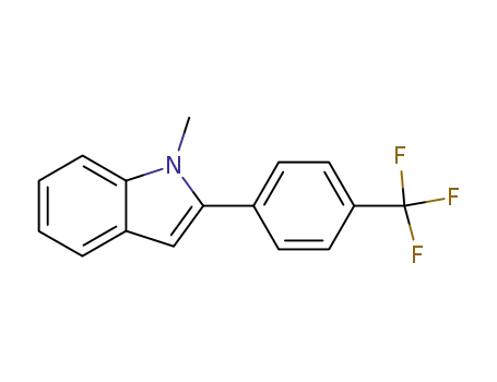 Molecular Structure of 741709-14-8 (2-(4-(trifluoromethyl)phenyl)-1-methyl-1H-indole)