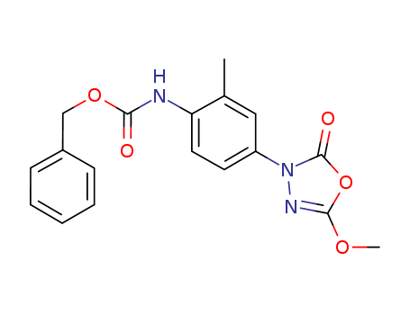 Carbamic acid,
[4-(5-methoxy-2-oxo-1,3,4-oxadiazol-3(2H)-yl)-2-methylphenyl]-,
phenylmethyl ester