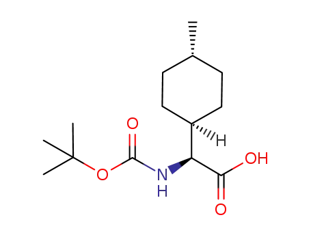 Molecular Structure of 1187224-06-1 ((2S)-2-{[(tert-butoxy)carbonyl]amino}-2-[(1r,4S)-4-methylcyclohexyl]acetic acid)