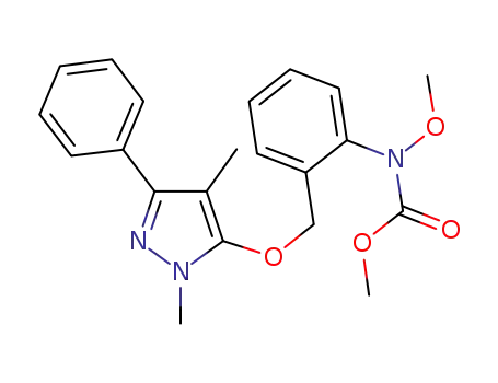 Molecular Structure of 915410-70-7 (methyl N-[2-[(2,4-dimethyl-5-phenyl-pyrazol-3-yl)oxymethyl]phenyl]-N-methoxy-carbamate)