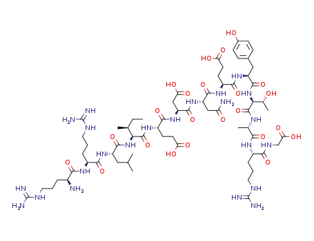Molecular Structure of 81493-98-3 (H-ARG-ARG-LEU-ILE-GLU-ASP-ASN-GLU-TYR-THR-ALA-ARG-GLY-OH)