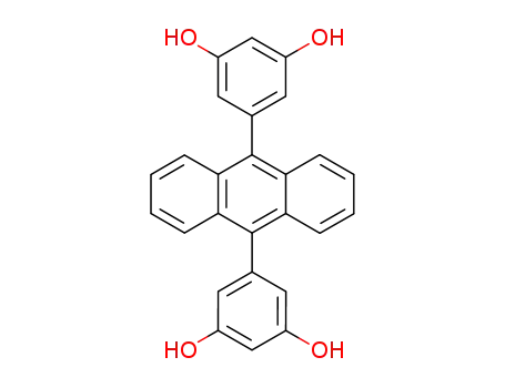 Molecular Structure of 153715-08-3 (9,10-BIS(3,5-DIHYDROXYPHENYL)ANTHRACENE)