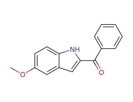 Molecular Structure of 74588-78-6 ((5-METHOXY-1H-INDOL-2-YL)PHENYLMETHANONE)