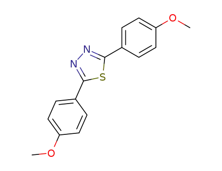 Molecular Structure of 17453-03-1 (1,3,4-Thiadiazole, 2,5-bis(4-methoxyphenyl)-)