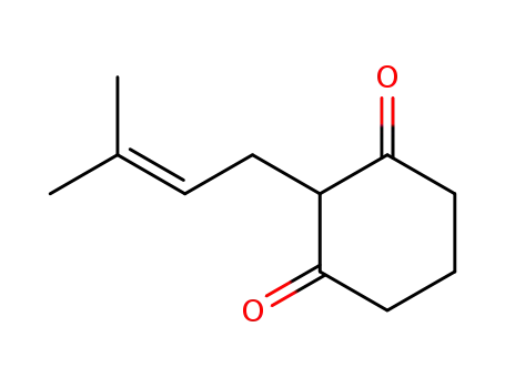 Molecular Structure of 56946-66-8 (1,3-Cyclohexanedione, 2-(3-methyl-2-butenyl)-)