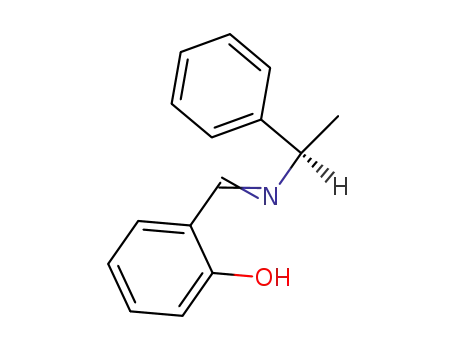 Molecular Structure of 78419-84-8 (Phenol, 2-[[(1-phenylethyl)imino]methyl]-, (R)-)
