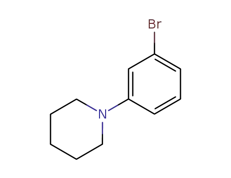 Molecular Structure of 84964-24-9 (1-(3-BROMOPHENYL)PIPERIDINE)
