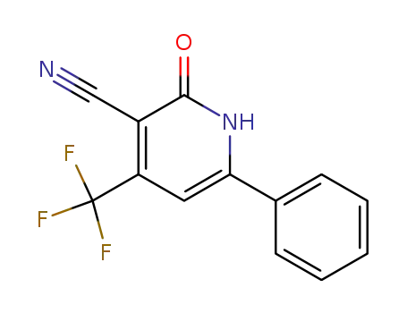 Molecular Structure of 3335-44-2 (2-OXO-6-PHENYL-4-(TRIFLUOROMETHYL)-1,2-DIHYDRO-3-PYRIDINECARBONITRILE)