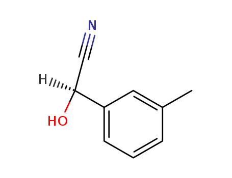 Molecular Structure of 10017-03-5 (Benzeneacetonitrile, a-hydroxy-3-methyl-, (aR)-)