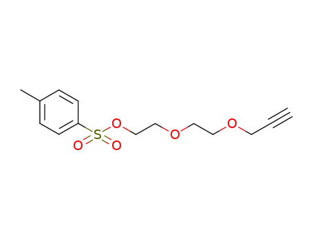 Molecular Structure of 1119249-30-7 (4-methylbenzene sulfonic acid 2-(2-(prop-2-yn-1-yloxy)ethoxy)ethyl)