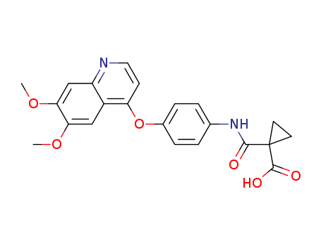 1-((4-((6,7-dimethoxyquinolin-4-yl)oxy)phenyl)carbamoyl)cyclopropane-1-carboxylic acid