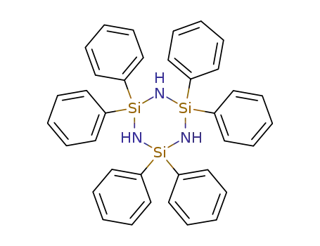 Molecular Structure of 4570-25-6 (1,2,2,3,4,4-hexaphenyl-1,3,5,2,4,6-triazatrisilinane)