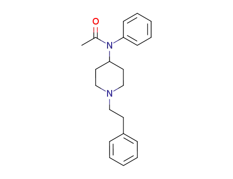 Molecular Structure of 3258-84-2 (N-(1-PHENETHYL-PIPERIDIN-4-YL)-N-PHENYL-ACETAMIDE)