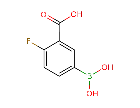 Molecular Structure of 872460-12-3 (3-Carboxy-4-fluorophenylboronic acid)