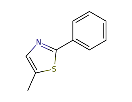 Molecular Structure of 5221-69-2 (5-Methyl-2-phenylthiazole)