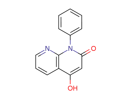 Molecular Structure of 89109-17-1 (1,8-Naphthyridin-2(1H)-one, 4-hydroxy-1-phenyl-)