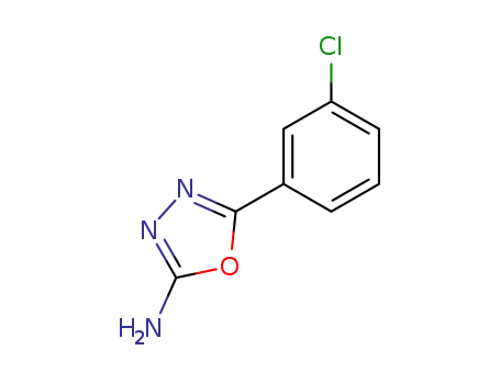 Molecular Structure of 1673-45-6 (5-(3-CHLOROPHENYL)-1,3,4-OXADIAZOL-2-AMINE)