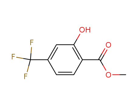 Molecular Structure of 345-28-8 (2-HYDROXY-4-TRIFLUOROMETHYL-BENZOIC ACID METHYL ESTER)