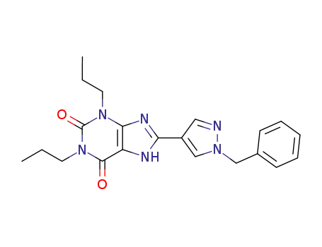 8-(1-benzylpyrazol-4-yl)-1,3-dipropyl-1,3,7-trihydropurine-2,6-dione