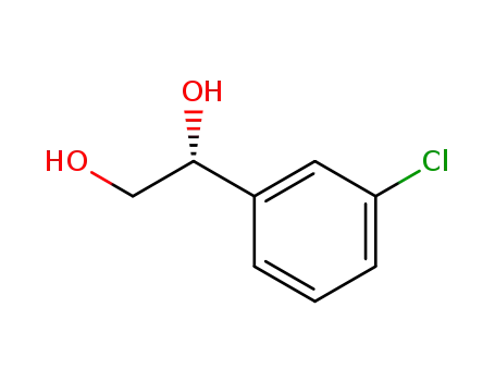 Molecular Structure of 80051-04-3 ((R)-1-(3-CHLOROPHENYL)-1,2-ETHANEDIOL)
