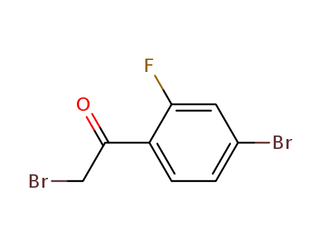 Molecular Structure of 869569-77-7 (2-bromo-1-(4-bromo-2-fluorophenyl)ethanone)