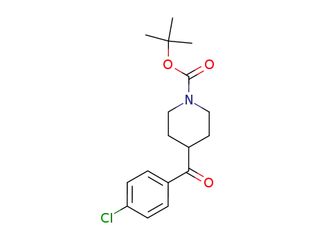 Molecular Structure of 209808-06-0 (1-BOC-4-(4-CHLORO-BENZOYL)-PIPERIDINE)