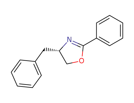 Molecular Structure of 63327-99-1 (Oxazole, 4,5-dihydro-2-phenyl-4-(phenylmethyl)-, (4S)-)