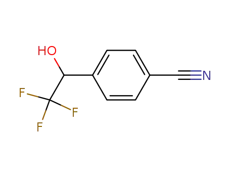 Molecular Structure of 107018-37-1 (Benzonitrile, 4-(2,2,2-trifluoro-1-hydroxyethyl)- (9CI))