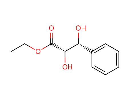 Molecular Structure of 108741-12-4 (ethyl (2S,3R)-2,3-dihydroxy-3-phenylpropanoate)
