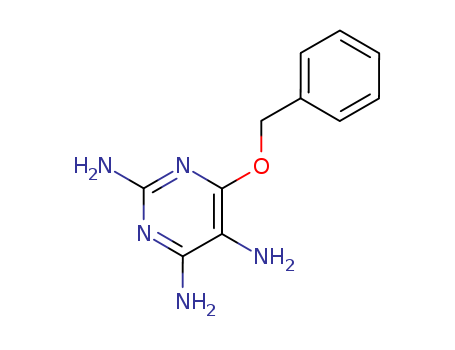 Molecular Structure of 19916-72-4 (2,4,5-Pyrimidinetriamine, 6-(phenylmethoxy)-)