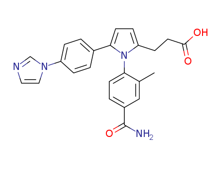 N6022;1-[4-(aminocarbonyl)-2-methylphenyl]-5-[4-(1H-imidazol-1-yl)phenyl]-1H-pyrrole-2-propanoicacid