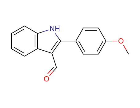 Molecular Structure of 76195-80-7 (1H-Indole-3-carboxaldehyde, 2-(4-methoxyphenyl)-)