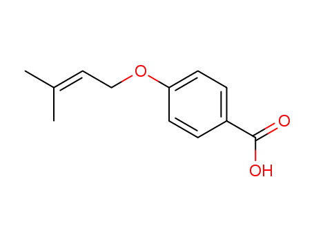 Molecular Structure of 28090-15-5 (4-[(3-methylbut-2-en-1-yl)oxy]benzoic acid)