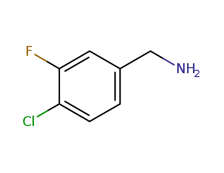 Molecular Structure of 72235-58-6 (4-Chloro-3-fluorobenzylamine)