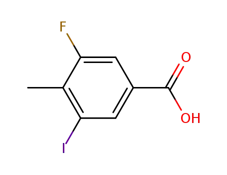 Molecular Structure of 861905-94-4 (3-Fluoro-5-iodo-4-methylbenzoic acid)