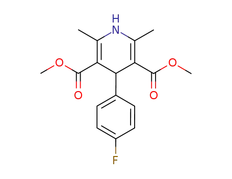 Molecular Structure of 86408-10-8 (dimethyl 4-(4-fluorophenyl)-2,6-dimethyl-1,4-dihydro-3,5-pyridinedicarboxylate)