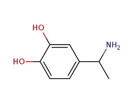 Molecular Structure of 134856-03-4 (1,2-Benzenediol, 4-(1-aminoethyl)-, (R)- (9CI))