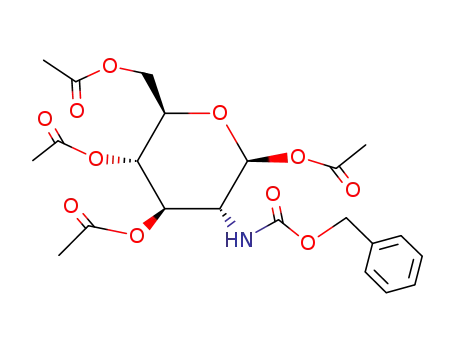 Molecular Structure of 35946-66-8 (2-(acetoxymethyl)-5-{[(benzyloxy)carbonyl]amino}tetrahydropyran-3,4,6-triyl triacetate)