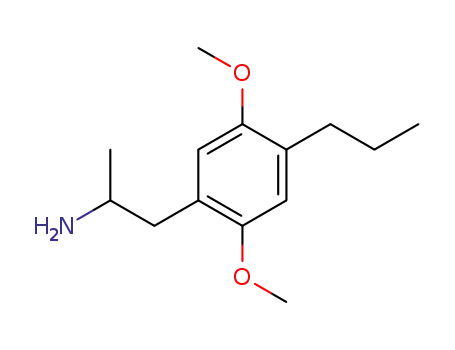 Molecular Structure of 63779-88-4 (2,5-Dimethoxy-α-methyl-4-propylbenzeneethaneamine)