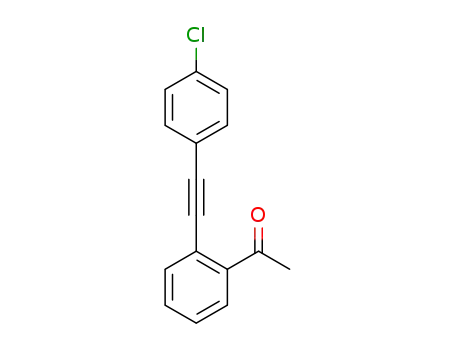 Molecular Structure of 1350843-85-4 (1-(2-((4-chlorophenyl)ethynyl)phenyl)ethanone)