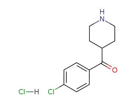 Molecular Structure of 55695-51-7 ((4-CHLOROPHENYL)(4-PIPERIDYL)METHANONE HYDROCHLORIDE)