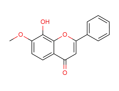 Molecular Structure of 40316-76-5 (8-HYDROXY-7-METHOXYFLAVONE)
